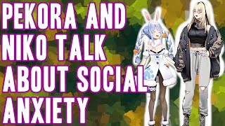 [HOLOLIVE]  Pekora and Niko Talk About Their Social Anxiety [Usada Pekora/Koganei Niko]