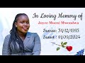 IN LOVING MEMORY OF JOYCE MUENI MWENDWA