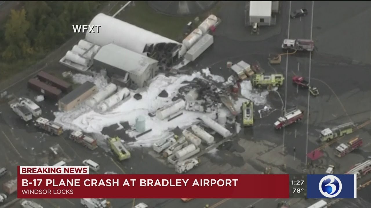 VIDEO: Officials Say B-17 Crash At Bradley Is Deadly - YouTube