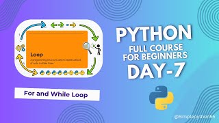 For and While Loop Explained | Episode 7 | Python Full Course for Beginners #simplepython