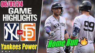 Yankees vs Giants [Highlights] June 1, 2024 | Judge & Stanton Home Run !
