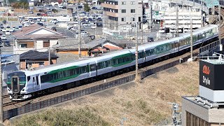 【4K】E257系5500番台OM-52編成 かつうらひな祭り号 外房線大網～永田 2023/2/26