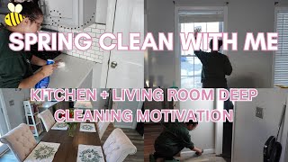 **2025 SPRING CLEANING MOTIVATION| KITCHEN + LIVING ROOM DEEP CLEAN RESET