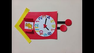 Hickory Dickory Dock #Clock  | Paper Craft |  School Project Of Clock Making | Minnie Mouse