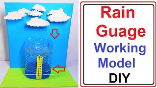 rain gauge working model 3d - diy science project | howtofunda @craftpiller