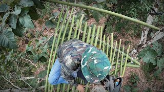 Sleep in the tall trees in the forest to protect against tigers and the dangers of vicious wildlife