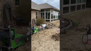 Decorative concrete curbing in action