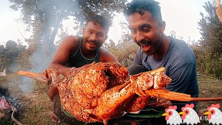 කුකුළෙක් BBQ දාන් කෑවා මචං❤️|grilled chicken recipes | මචං🤣