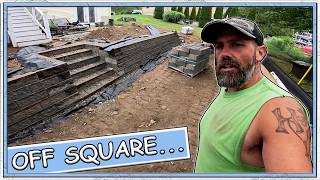 Building Steps Into This Block Retaining Wall