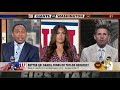 daniel jones or taylor heinicke who s the better qb stephen a. u0026 dan orlovsky debate first take