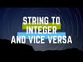 String to Integer and Vice Versa in python