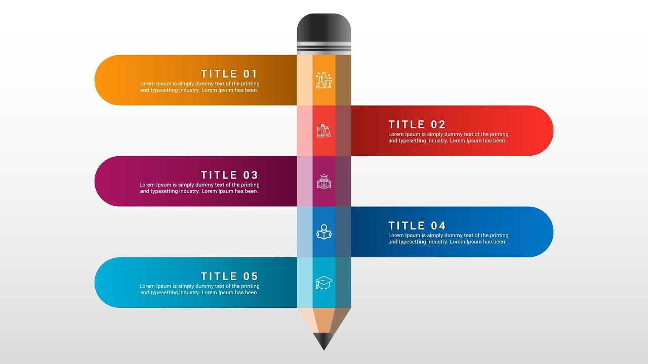 How To Create Pencil Infographic Using Microsoft PowerPoint -Free ...