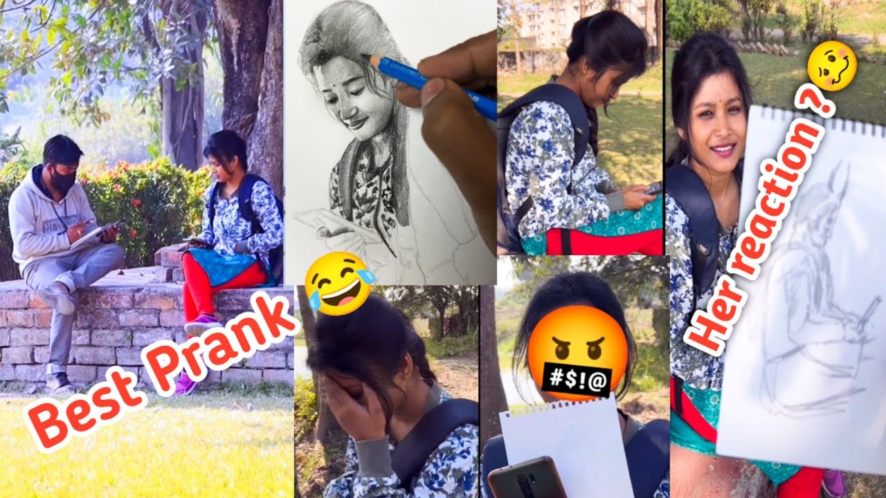 Drawing Prank With Stranger Girl Her Reaction ёяше Youtube