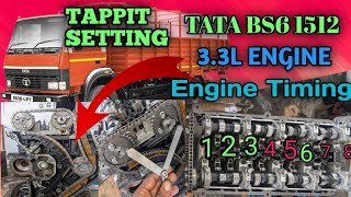 #3.3L  Engine #Tappit setting || TATA BS6 1512 || Valve clearance|| #Engine Timing