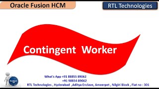 Oracle HCM Contingent Worker | Oracle HCM | Oracle HCM Training | Oracle Human Capital Management