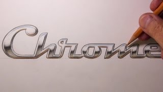 Drawing Time Lapse: Chrome Lettering