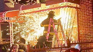 FDNY BOX 2992 ~ FDNY BATTLING A 10-75 FIRE ON MORTON PLACE IN MORRIS HEIGHTS, THE BRONX, NEW YORK.