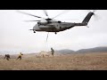 marines conduct external lifting with ch 53 super stallion