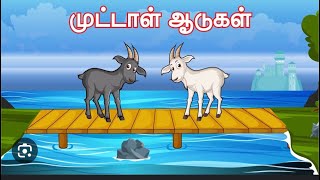 இரண்டு முட்டாள் ஆடுகள் | Two Silly Goats Story in Tamil/ tamil moral story for kids