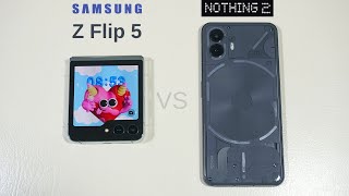 Samsung Galaxy Z Flip 5 vs Nothing Phone 2 SpeedTest and Camera Comparison