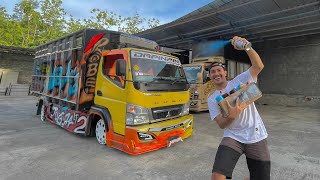 Berani bangeeett‼️Corat coret truck kontes ini sampai puas 😂 (New manja part 2)