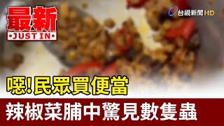 噁！民眾買便當 辣椒菜脯中驚見數隻蟲【最新快訊】