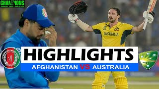 AUSTRALIA VS AFGHANISTAN ICC CHAMPIONS TROPHY 2025 MATCH HIGHLIGHTS | AFG VS AUS MATCH HIGHLIGHTS