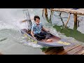 Farmer's homemade wooden propeller flying boat AIRBOAT