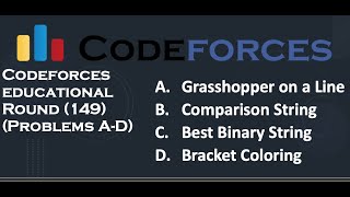 Codeforces Educational round 149 | D. Bracket Coloring | C. Best Binary String |B. Comparison String