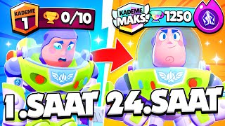 24 SAAT BOYUNCA BUZZ IŞIKYILI OYNADIM! EN İNCE TAKTİKLER! Brawl Stars