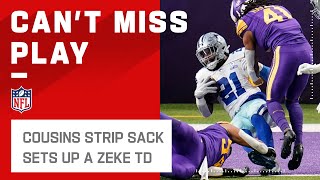 Cowboys Take Down Kirk Cousin to Set Up a Zeke TD!