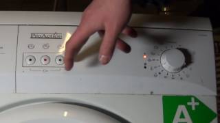 Pro Action A105QW Washing Machine : All program's and options