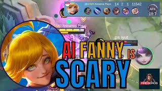 MLBB AI Fanny is Scary - AFK Fanny Gameplay is Better Than You \u0026 Better Than the Top Global Fanny