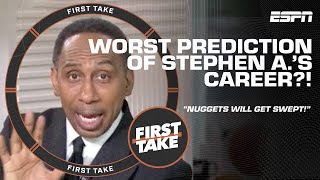 Stephen A. EMBARRASSED saying Nuggets would get SWEPT 'WORST PREDICTION OF MY CA