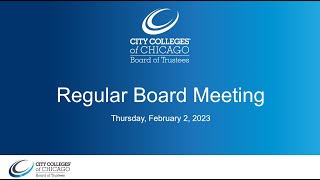 REGULAR BOARD MEETING February 2, 2023