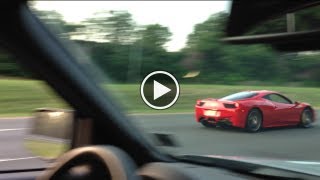 GREAT SOUND: Ferrari 458 Italia - Hard Acceleration Highway Pass