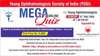 YOSI - Final Round of MEGA ONLINE QUIZ | 24 May 2020 08:00 PM onwards