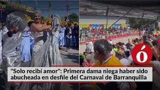 "Solo recibí amor": Primera dama niega haber sido abucheada en desfile del Carnaval de Barranquilla