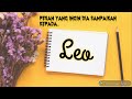 Leo # pesan dari dia untuk Leo