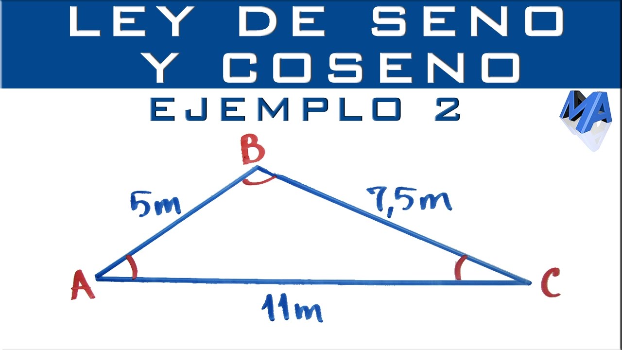 Ley De Seno Y Coseno | Ejemplo 2 | Solucionar El Triángulo - YouTube