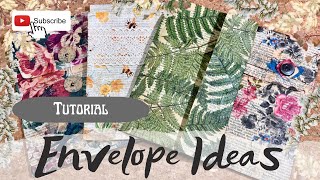 Build a Journal - 4 Envelope Ephemera Ideas using up gift wrap