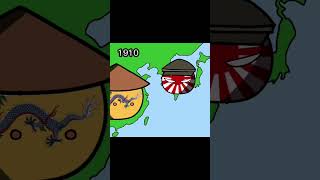 Asia now and then #map  #countryballs #china #japan #korea