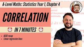 Correlation (Year 1) in less than 7 minutes • A-Level Maths, Statistics Year 1, Chapter 4 📚