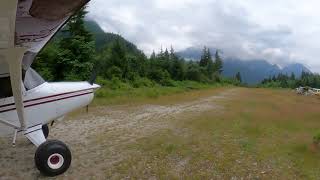 Landing at Stave lake airstrip in my 180C