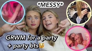 GRWM for a party 🎈 *prep + bts*
