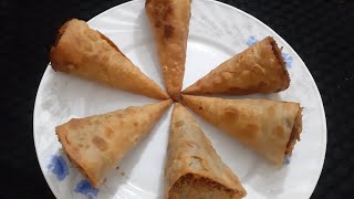 চিকেন কোন সমুচা রেসিপি । চিকেন কোন। crispy chicken cone  recipe। cone recipe।