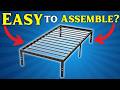 DUMOS Bed Frame - HOW to ASSEMBLE and FULL REVIEW of Twin Bed Steel Slat Frame!