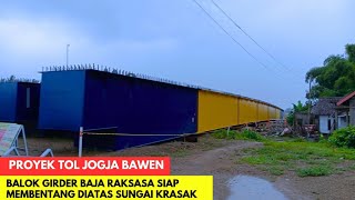 Proyek tol jogja bawen desa banyurejo, Balok balok girder baja mulai terpasang dan nampak kokoh.