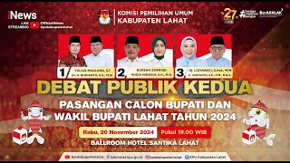 🔴LIVE - Debat Publik Kedua Cabup dan Cawabup Kabupaten Lahat 2024 | Rabu, 20 November 2024