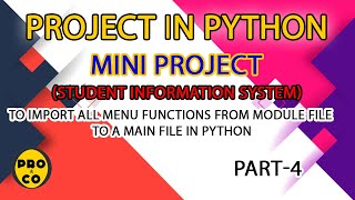 Python project|Project in python|student system|mysql|PYHTON MINI PROJECT(PART-4)#pythonprojects